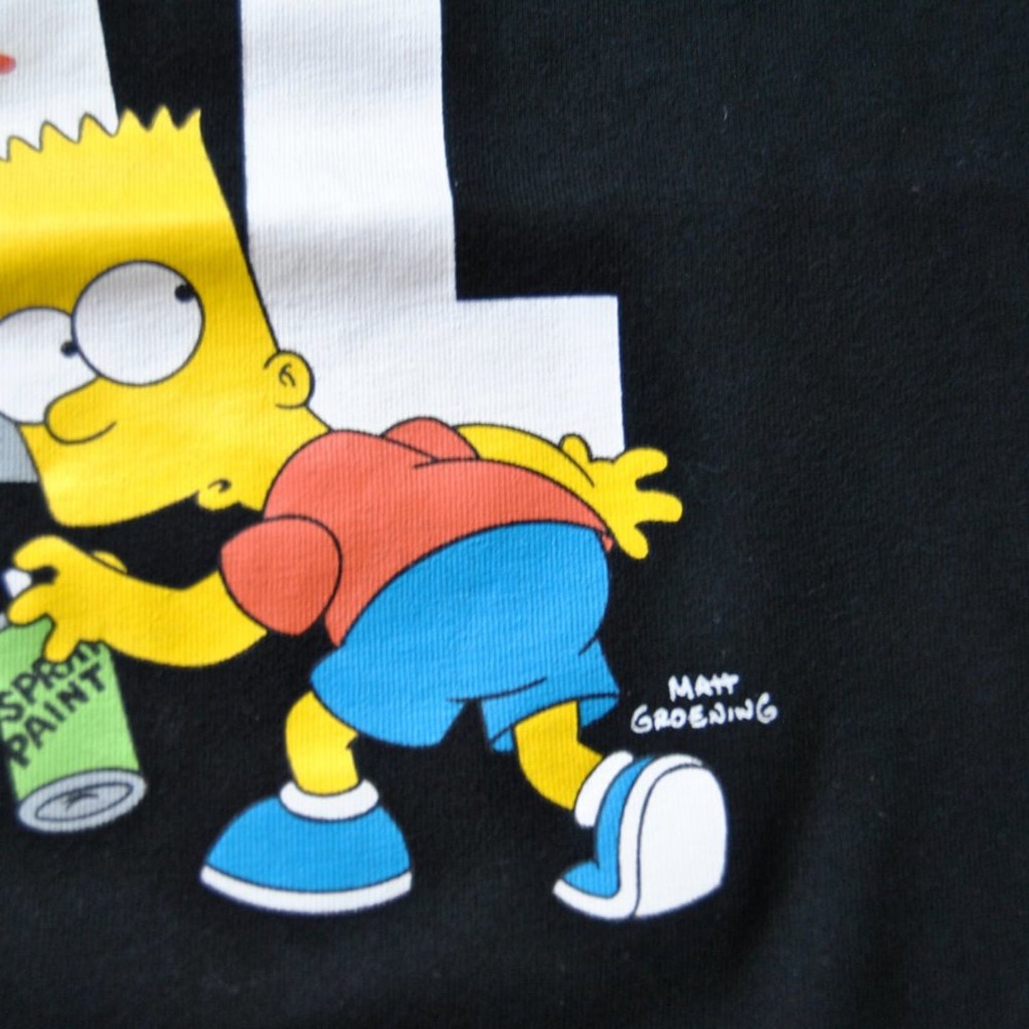 The Simpsons x Stay Real Large Black Short Sleeve Shirt w/ Bart Simpson