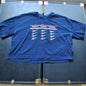 Reebok Classic Small Red White & Navy Blue Short Sleeve Crop Top