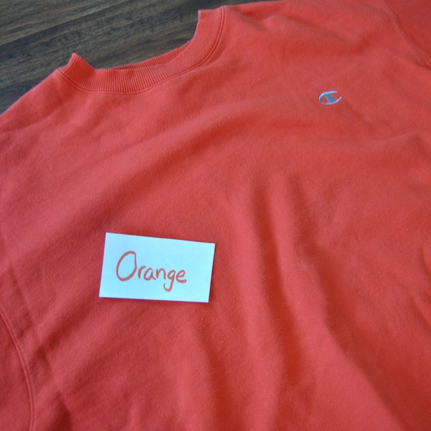 Champion Eco Authentic X-Large Orange Crewneck Sweater