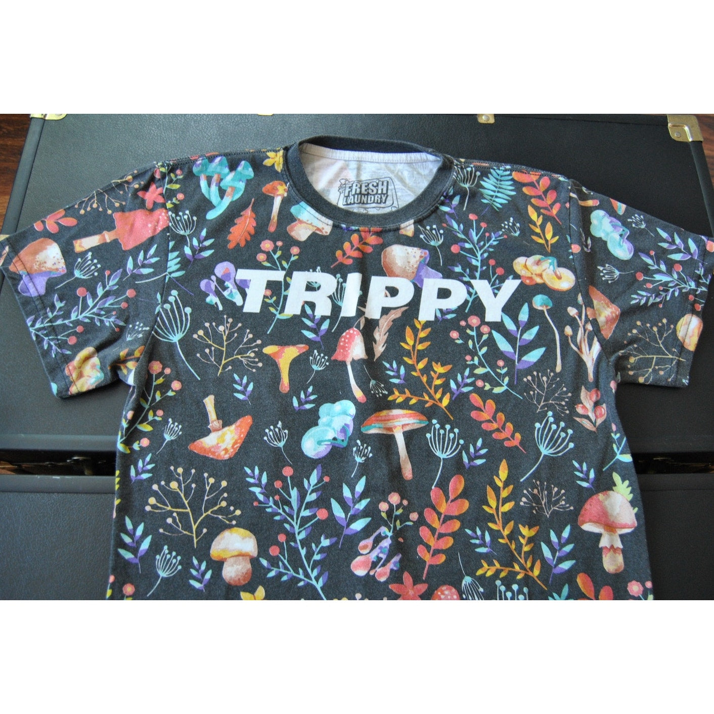 Trippy Fresh Laundry Medium Mushroom Design Short Sleeve Shirt