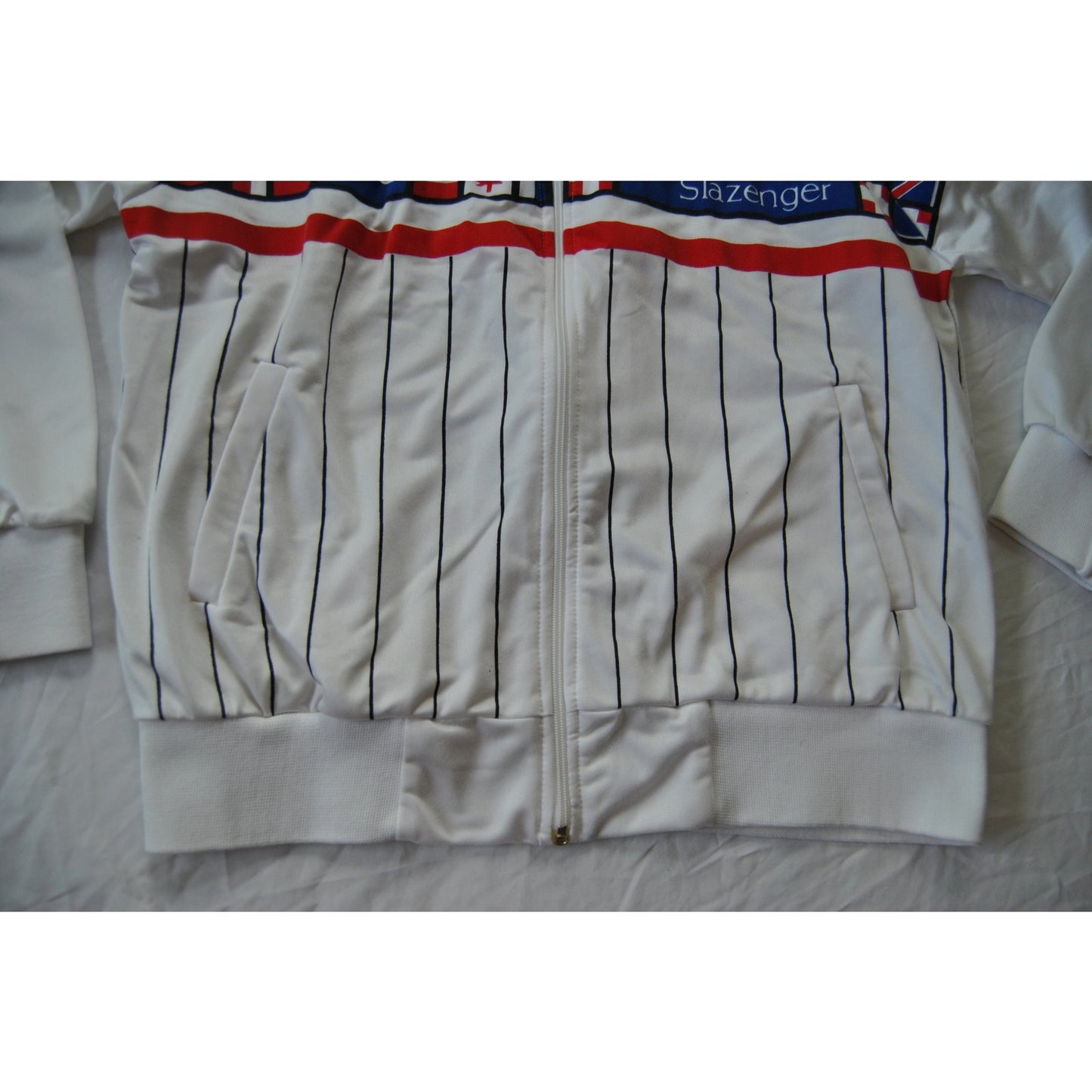 Vintage 80s Slazenger Jimmy Connors Full Zip Track Jacket Mens Large