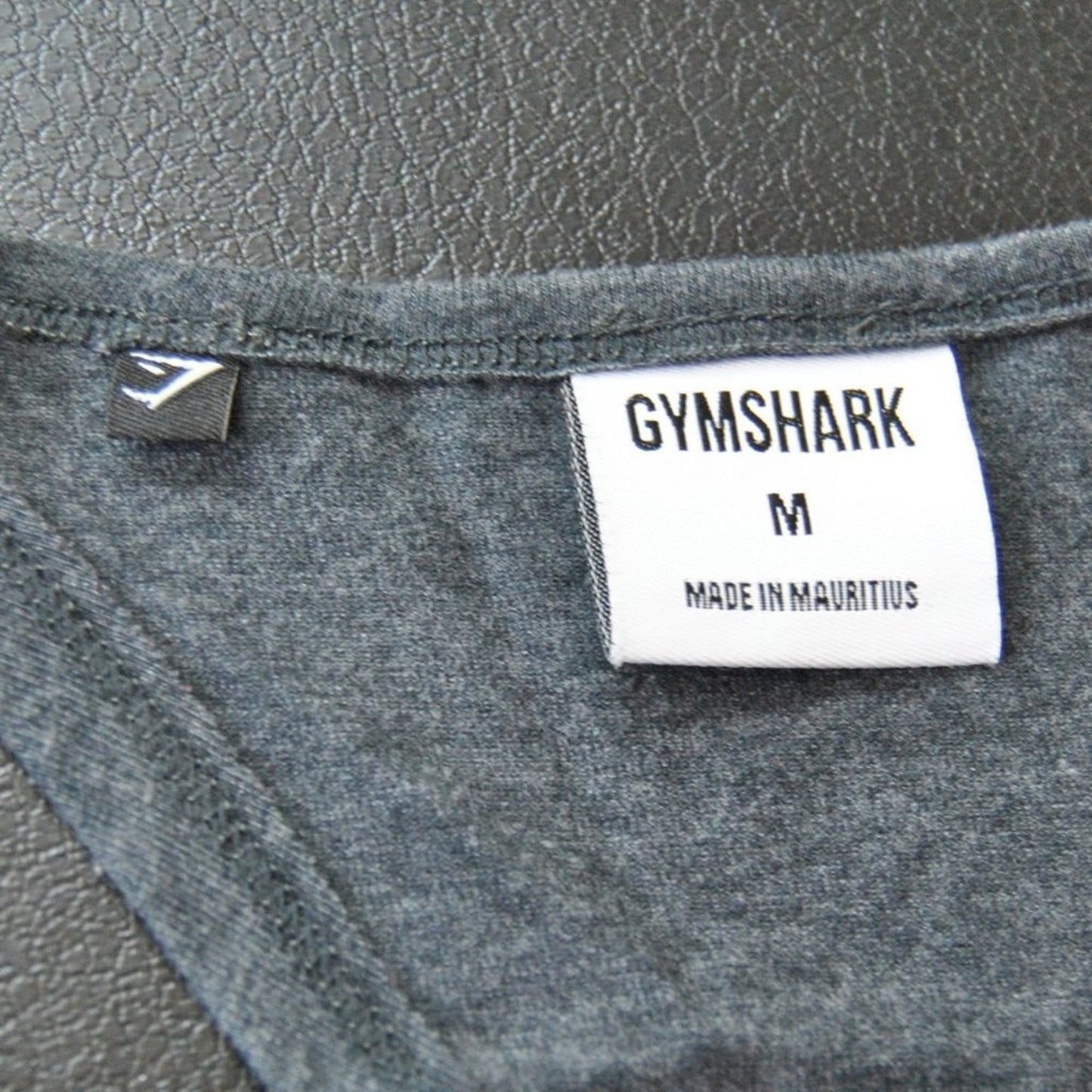 Gymshark Medium Gray w/ Pink Logo Razorback Tank Top