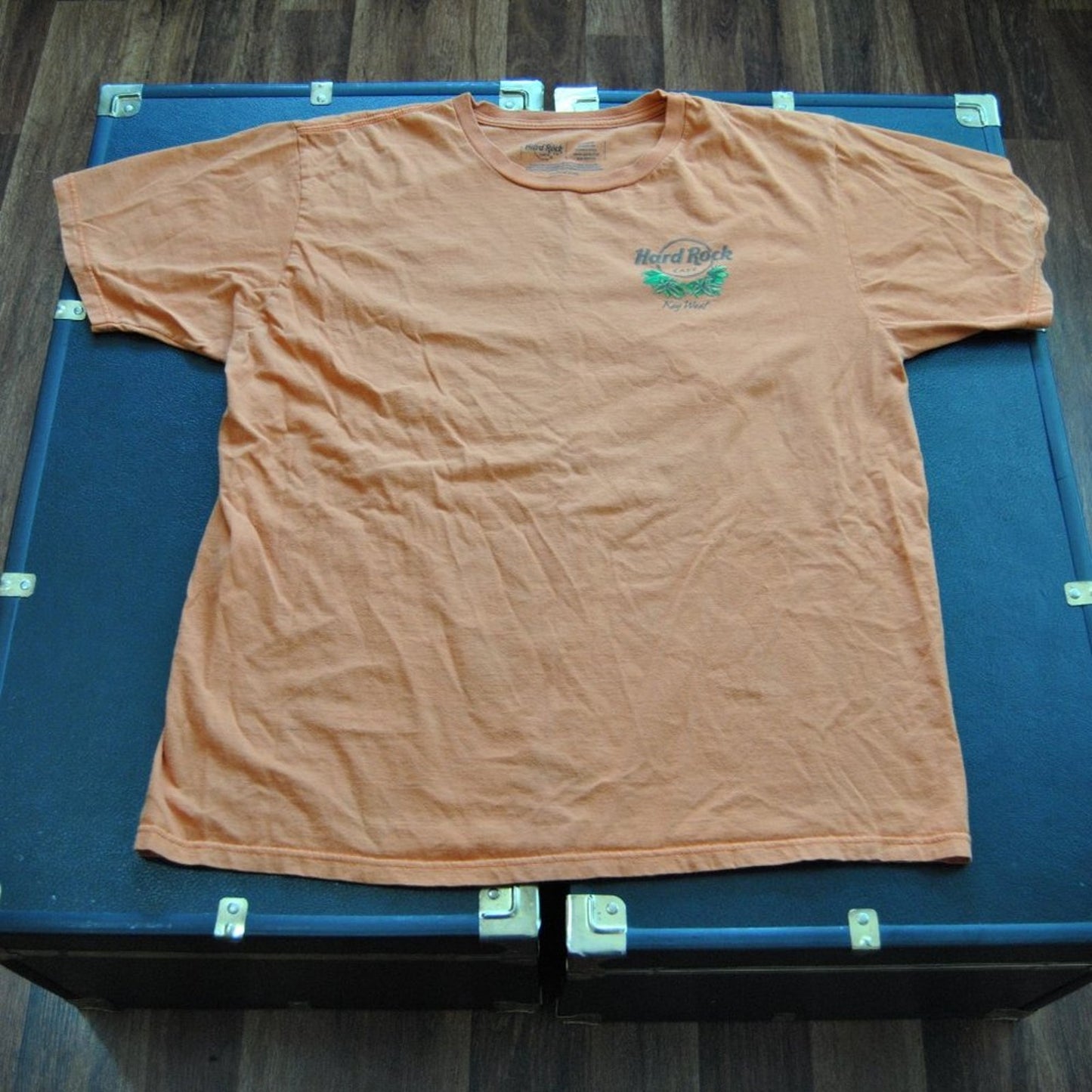 Hard Rock Cafe Key West Save the Planet X-Large Orange Short Sleeve Shirt