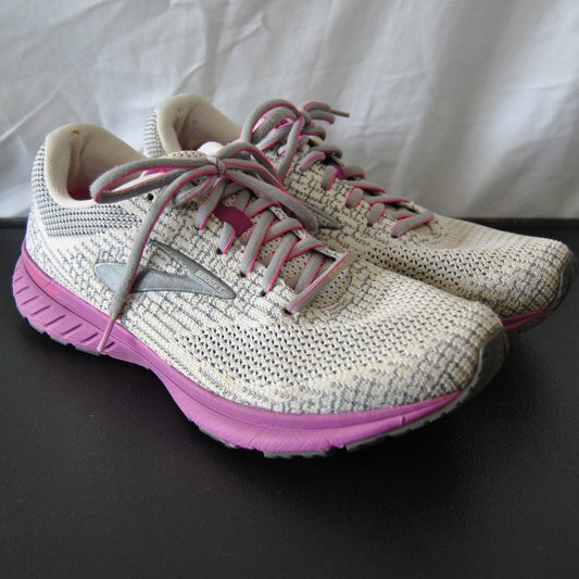 Brooks Revel 3 Pink and Gray Size 10 Running Shoe