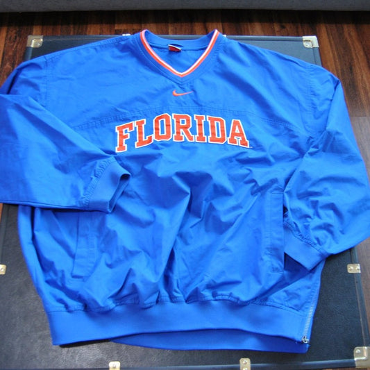 Nike Florida Gators XXL Orange & Blue Lightweight Pullover Jacket w/ Pockets