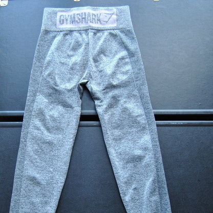 Gymshark X-Small Gray w/ Purple Logo Leggings