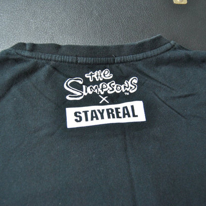 The Simpsons x Stay Real Large Black Short Sleeve Shirt w/ Bart Simpson