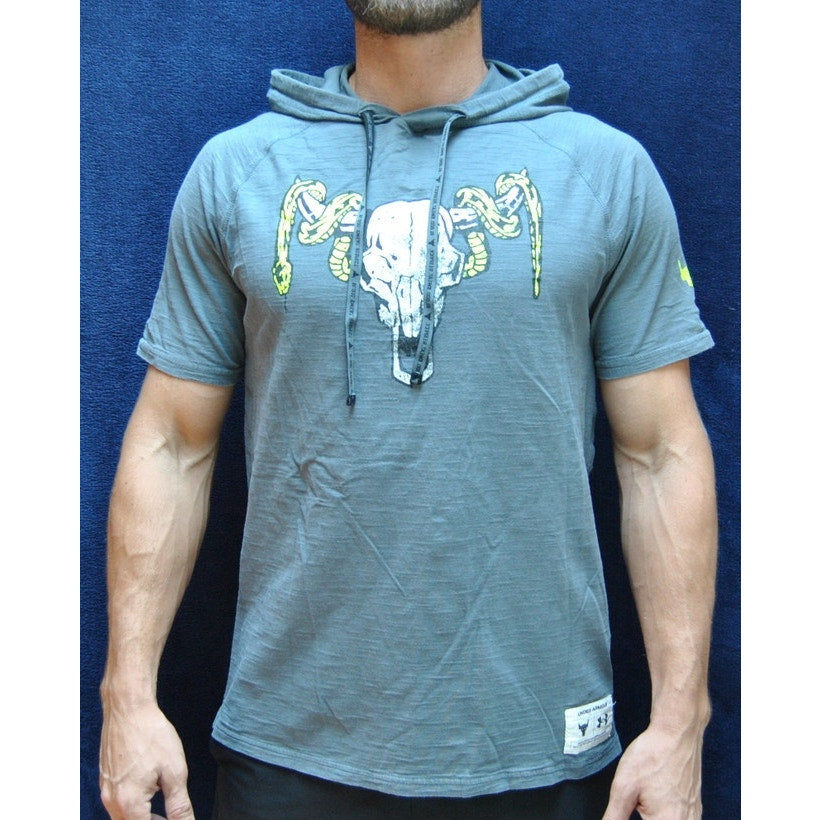 Under Armour Project Rock Blood Sweat Respect Medium Gray SS Hoodie