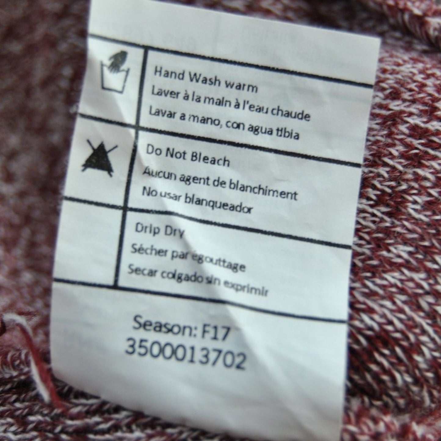 Carhartt Detroit Maroon & White Winter Pom Hat