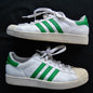 Adidas Superstar White w/ Green Stripes & Logo Size: 11 Men's