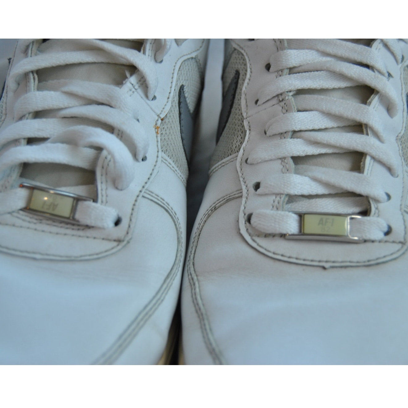 Nike Air Force 1 High Top Shoes Gray White