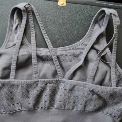 Gymshark Gray Sports Bra w/ White Logo