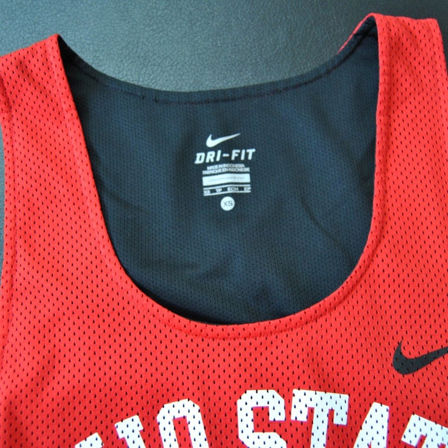 Ohio State Buckeyes X-Small Nike Red & Black Pinnie Tank Top