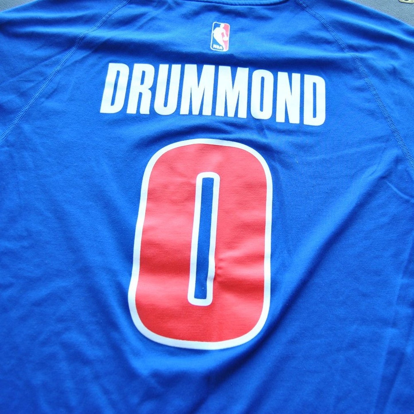 Detroit Pistons Drummond Medium Adidas NBA Short Sleeve Shirt