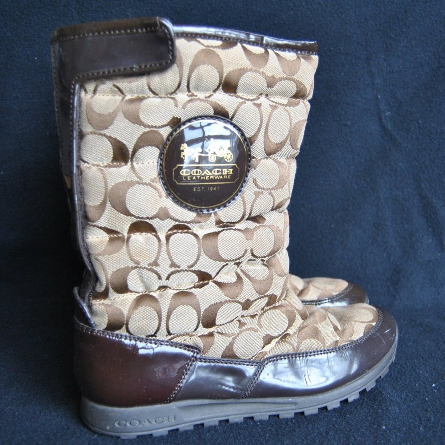 Coach Brown Q388 Jordy Snow Boots 7.5 Women