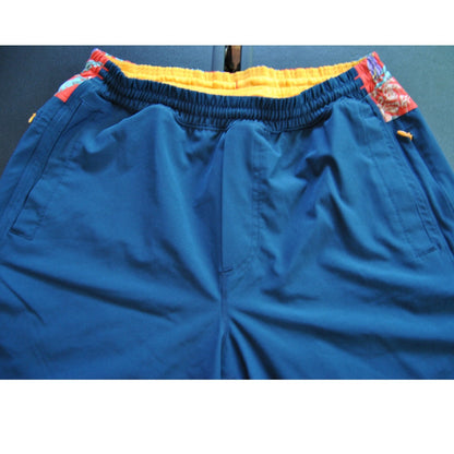 Birddog Boom Large Blue and Orange Tropical Pattern Shorts