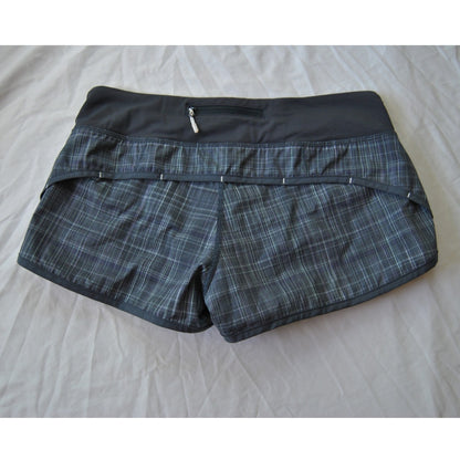 Lululemon Run Speed Short Coal Pig Pink Shale Stripe Size 6