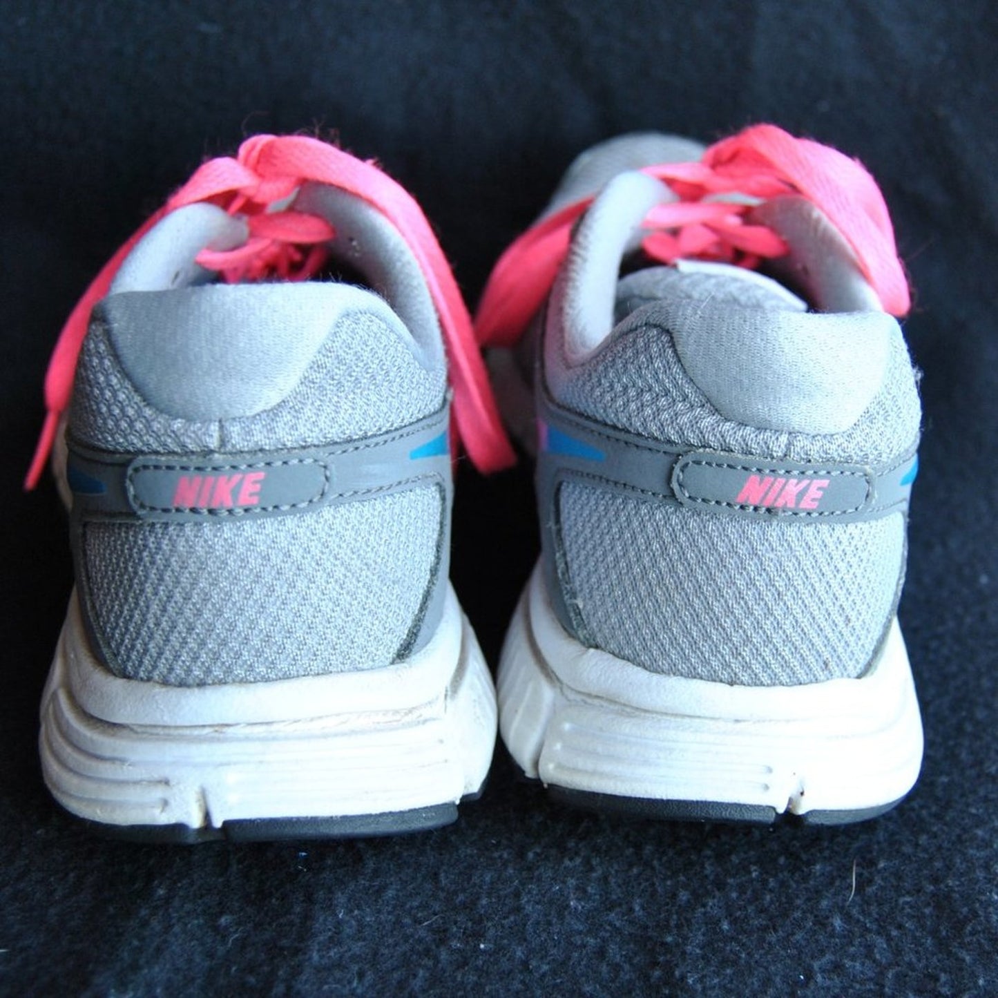Nike Revolution 2 Running Shoes Size: 7 Women's Gray and Blue with Pink Laces