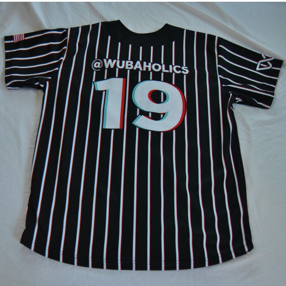 Wubaholics Jersey Shirt Black with Trippy Stripes #19