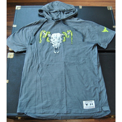 Under Armour Project Rock Blood Sweat Respect Medium Gray SS Hoodie