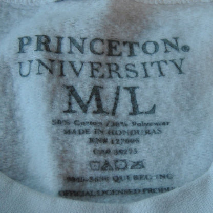 Princeton University Medium-Large White Orange w/ Tiger Logo Crewneck Sweater