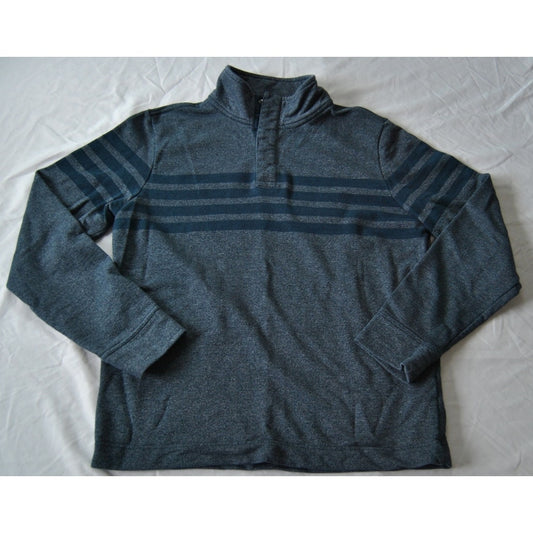 Banana Republic Medium Blue Quarter Button-up Sweater