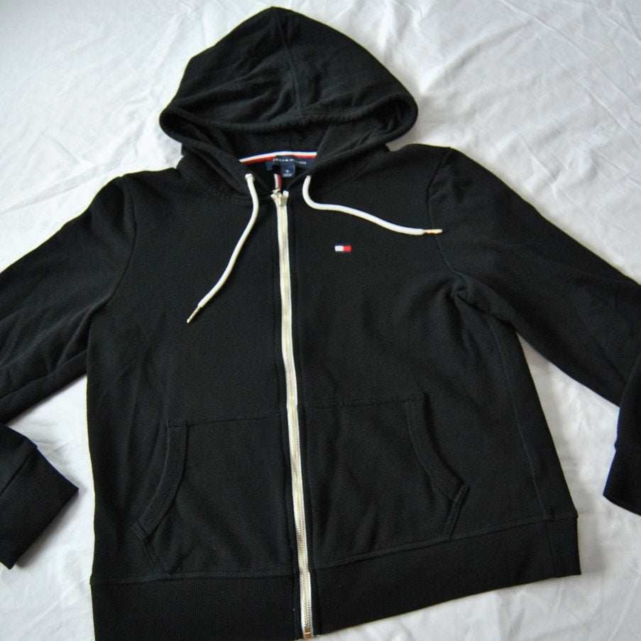Tommy Hilfiger Medium Black Full Zip-up Lightweight Hoodie