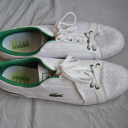 Lacoste White & Green Shoes Men's Size: 13