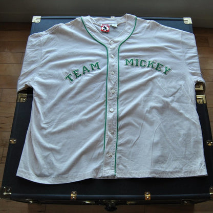 Mickey Inc Short Sleeve Team Mickey XX-Large Button up Baseball Jersey