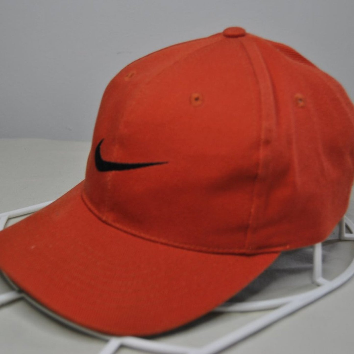 Vintage Nike Orange Snap Back Hat with Black Swoosh (90s)