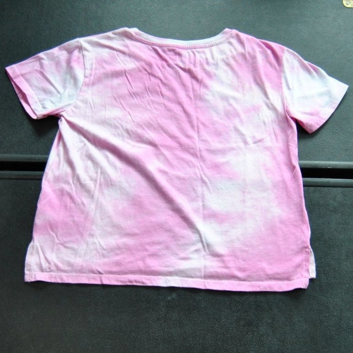 AC/DC For Those About to Rock Small Pink Short Sleeve Shirt Tie Dye