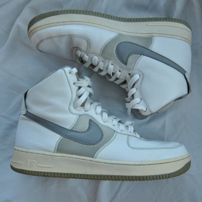 Nike Air Force 1 High Top Shoes Gray White