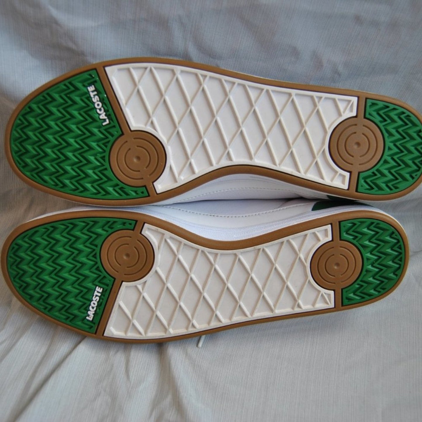 Lacoste White & Green Shoes Men's Size: 13