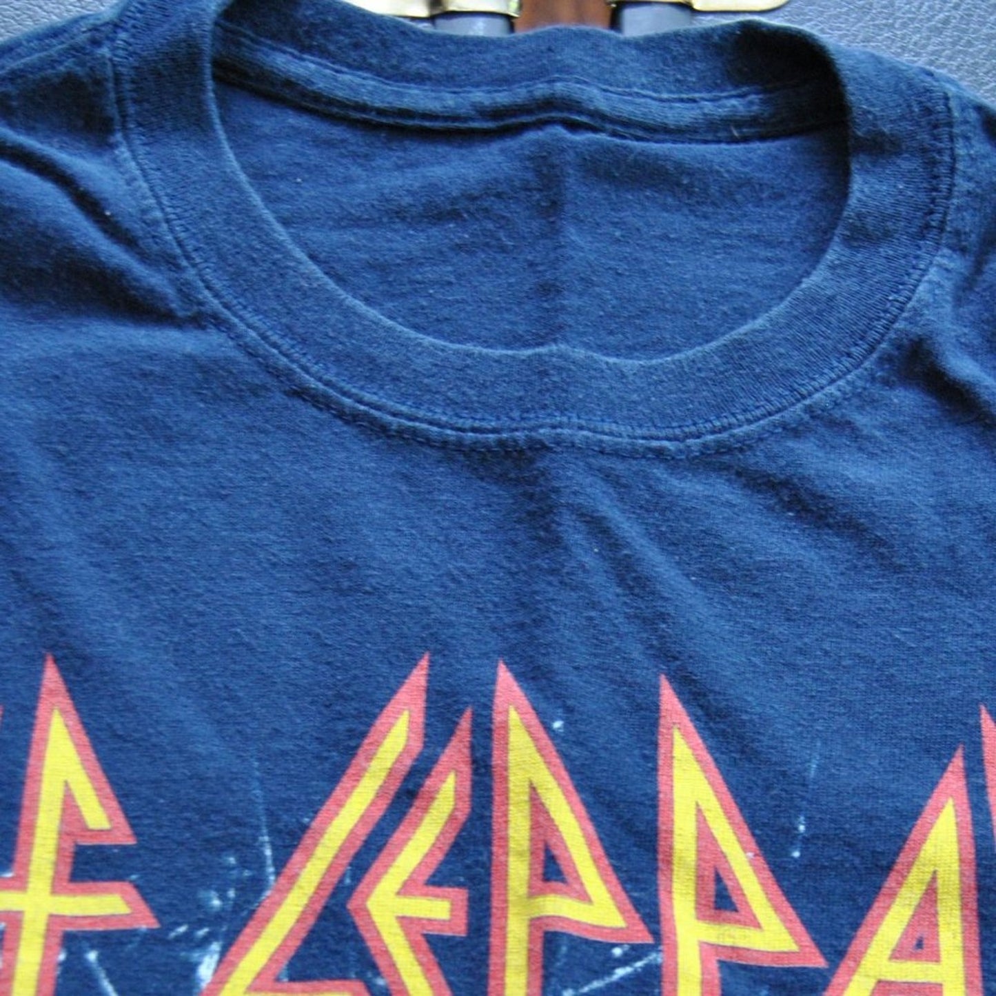 Def Leppard Tour 2016 Small (Fit) Blue w/ Yellow Short Sleeve Shirt