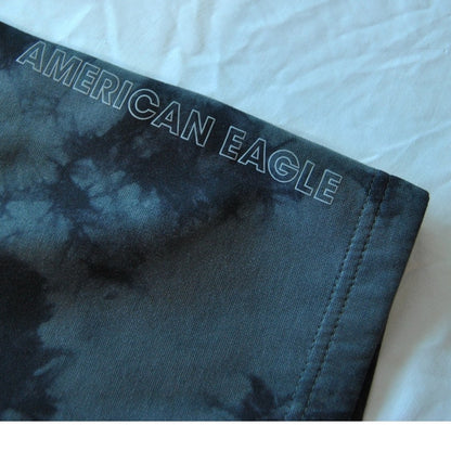 American Eagle Shorts Smoke Design Black Gray Small