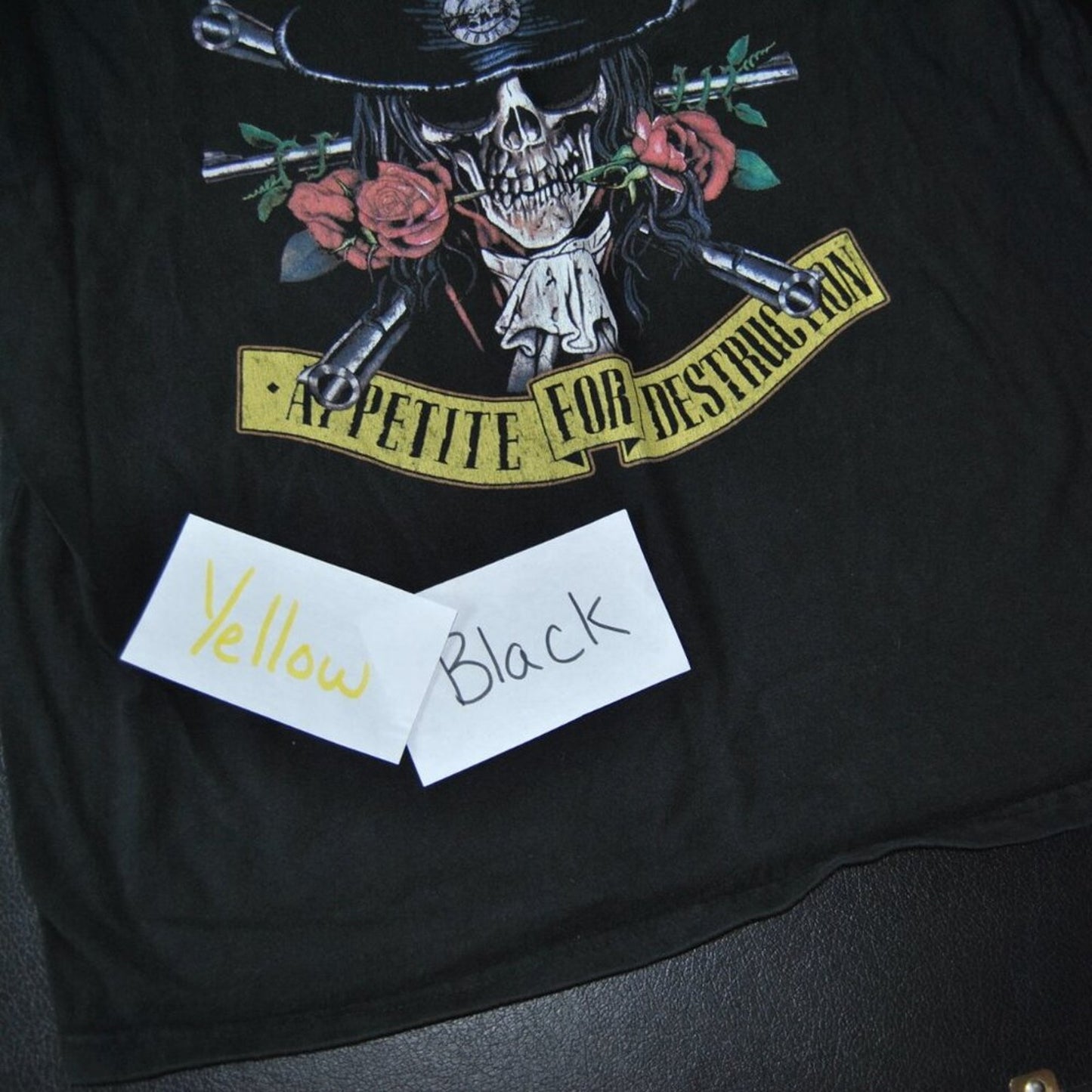 Guns and Roses Appetit for Destruction Large Black Short Sleeve Shirt