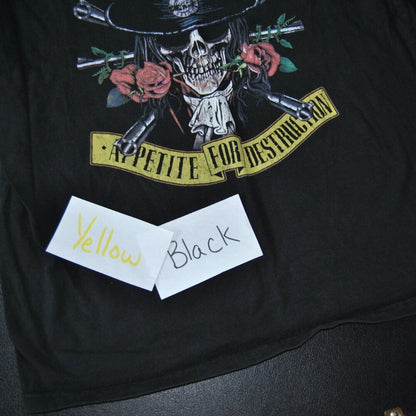 Guns and Roses Appetit for Destruction Large Black Short Sleeve Shirt