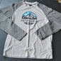 Patagonia Mountain Logo Small Gray Long Sleeve Shirt 1973 Fitz Roy Scope