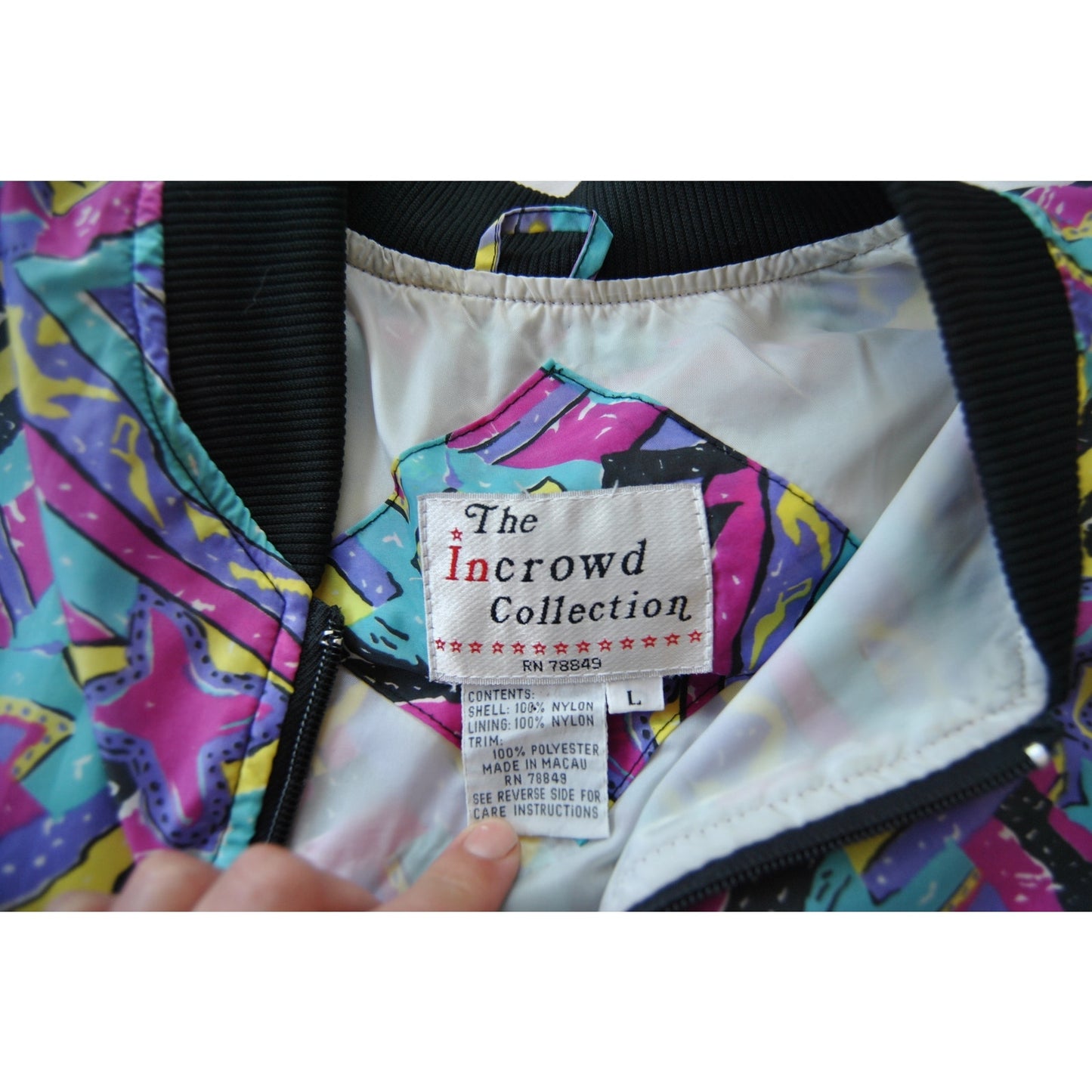 The Incrowd Collection 90 Pattern Full Zip up Jacket Large