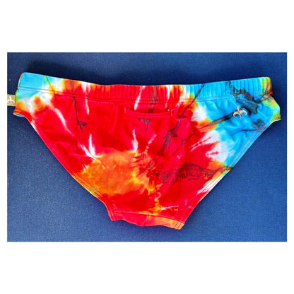 Marcuse Red & Blue Tie Dye Speedo Size: Medium