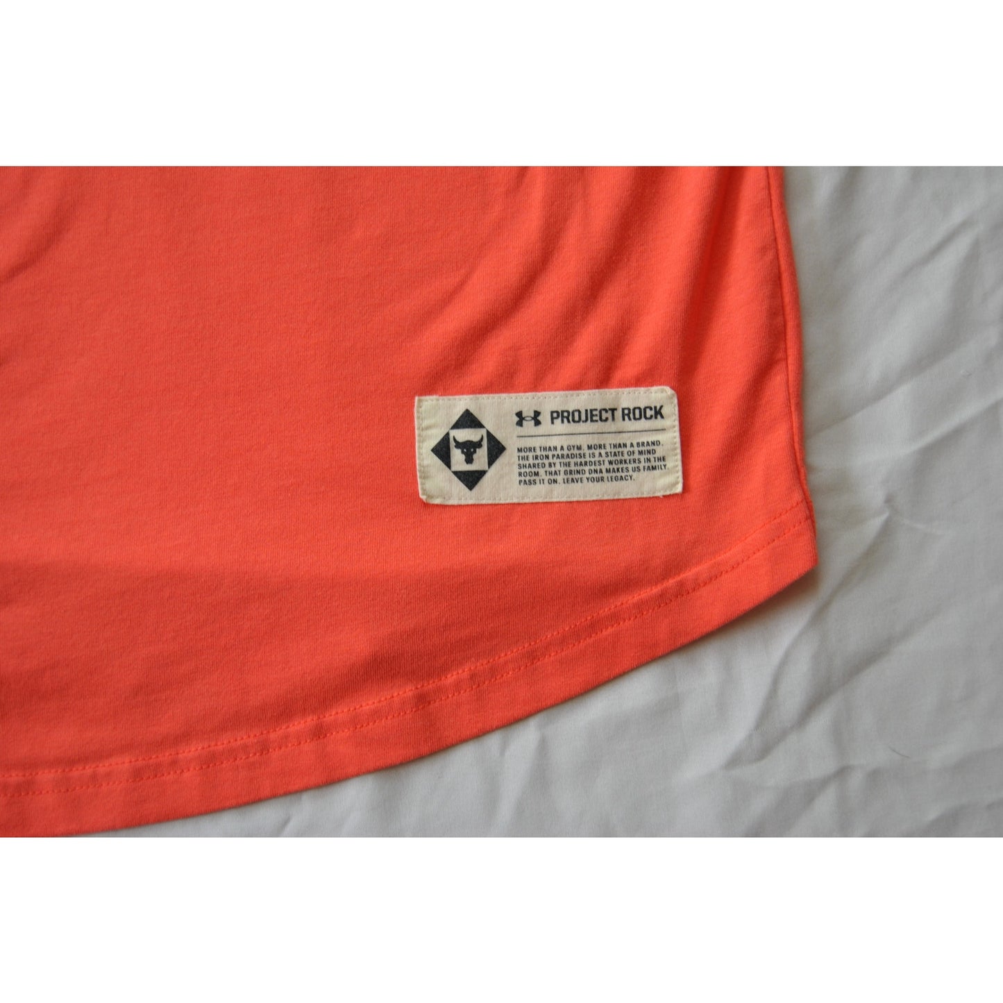Project Rock Medium Orange Ohana Short Sleeve Shirt
