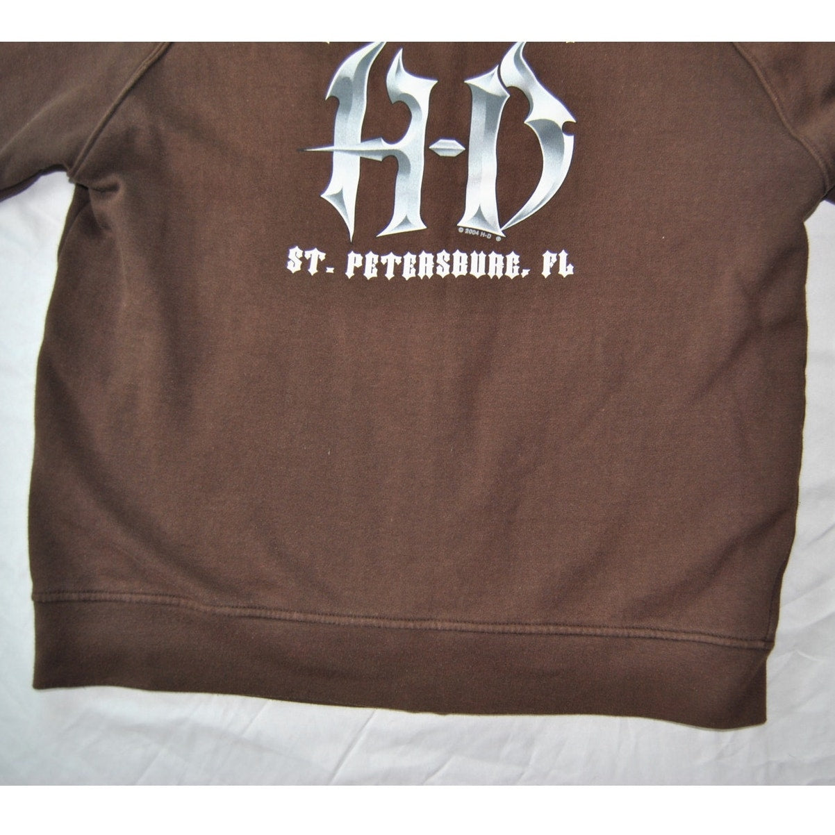Harley Davidson St. Petersburg, FL Brown Large Full Zip Up Sweater