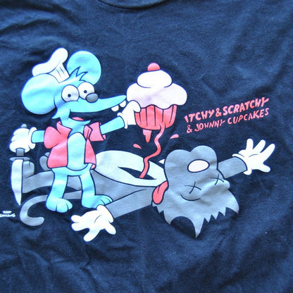 Johnny Cupcakes x The Simpsons Itchy & Scratchy Medium Black Short Sleeve