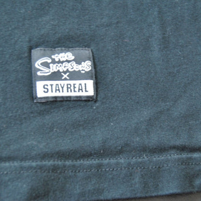 The Simpsons x Stay Real Large Black Short Sleeve Shirt w/ Bart Simpson