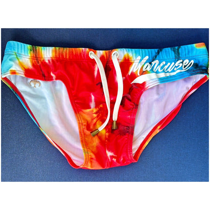 Marcuse Red & Blue Tie Dye Speedo Size: Medium