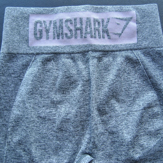 Gymshark X-Small Gray w/ Purple Logo Leggings