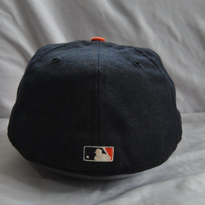 Vintage Detroit Tiger New Era Fitted Hat 7 3/8 Navy/Black & Orange