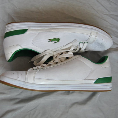 Lacoste White & Green Shoes Men's Size: 13