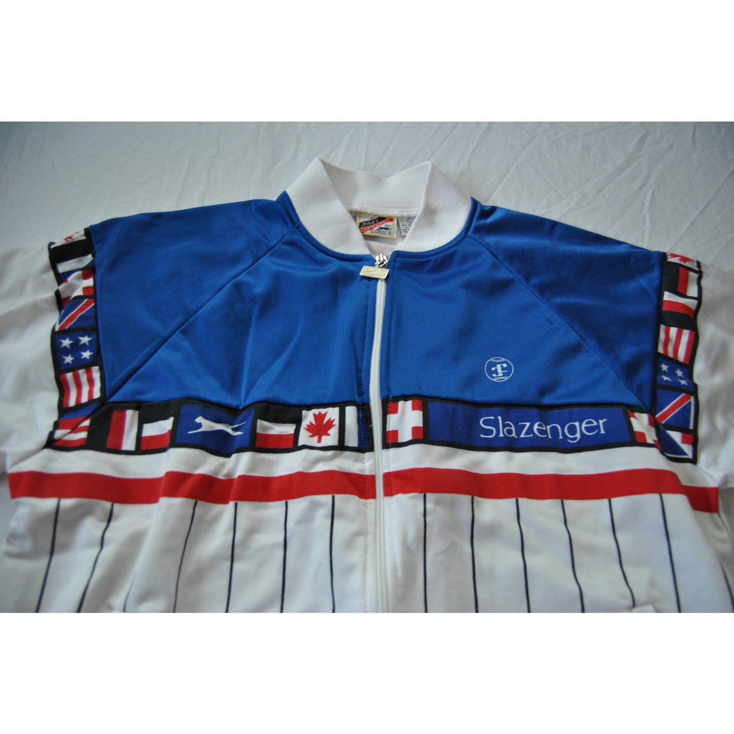 Vintage 80s Slazenger Jimmy Connors Full Zip Track Jacket Mens Large