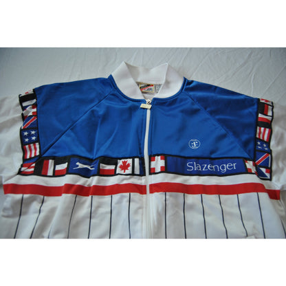 Vintage 80s Slazenger Jimmy Connors Full Zip Track Jacket Mens Large